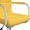 vidaXL Chaise pivotante de salle à manger Jaune moutarde Tissu