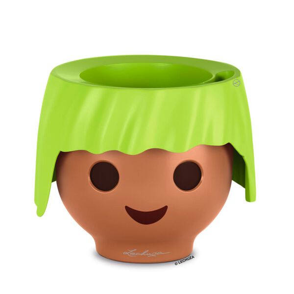 LECHUZA Jardini&egrave;re de table OJO ALL-IN-ONE Vert pomme