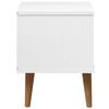 vidaXL Table de chevet MOLDE Blanc 40x35x48 cm Bois de pin massif