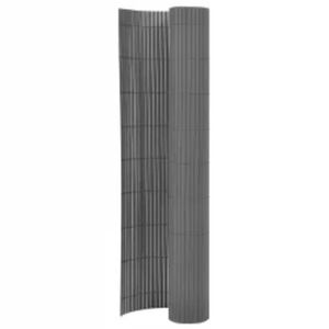 vidaXL Clôture de jardin double face 90x400 cm Gris