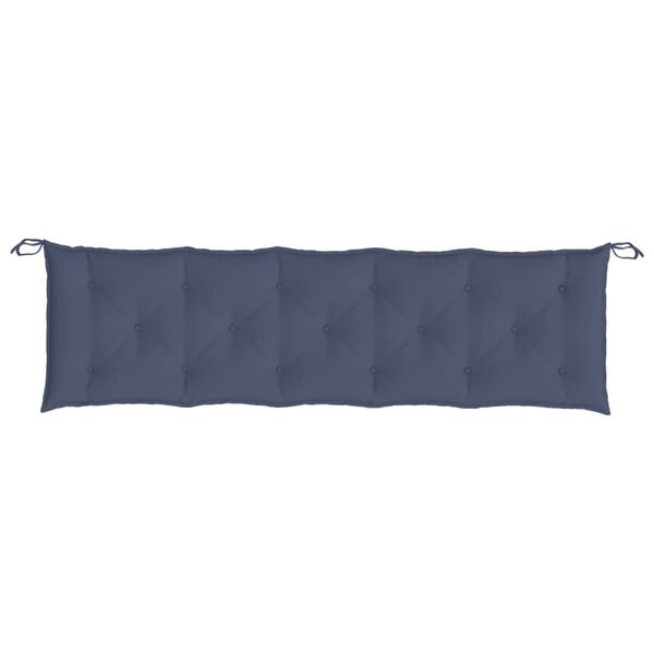 vidaXL Coussin de banc de jardin bleu marine 180x50x7 cm tissu oxford