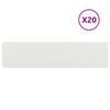 vidaXL Bordures de pelouse 20 pcs blanc 25x103 cm acier lamin&eacute; &agrave; froid