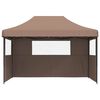 vidaXL Tente de f&ecirc;te Marron 279 x 410 x 315 cm Tissu Oxford