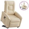 vidaXL Fauteuil inclinable Cr&egrave;me Tissu