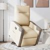 vidaXL Fauteuil inclinable Cr&egrave;me Tissu