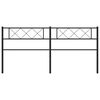 vidaXL Tête de lit métal noir 200 cm