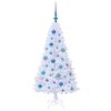 vidaXL Sapin de Noël artificiel avec 150 LED Blanc 120 cm PVC et Acier