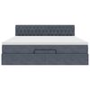 VidaXL Cadre de lit ottoman avec matelas gris fonc&eacute; 160x200 cm velours