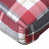 vidaXL Coussin de palette motif &agrave; carreaux rouge 70x40x12 cm tissu