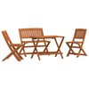 vidaXL Ensemble &agrave; manger d'ext&eacute;rieur 4 pcs pour enfants Eucalyptus