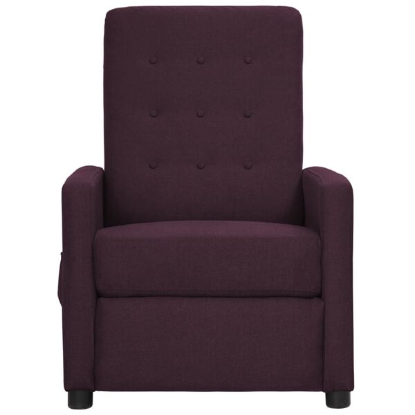 vidaXL Fauteuil de massage Violet Tissu