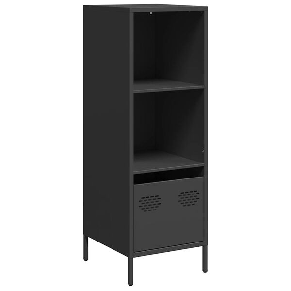vidaXL Buffet haut noir 35x39x103,5 cm acier