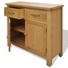 vidaXL Buffet 90 x 33,5 x 83 cm Bois de ch&ecirc;ne massif