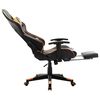 vidaXL Chaise de jeu avec repose-pied Noir et orange Cuir artificiel