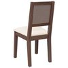 vidaXL Chaises &agrave; manger coussins 2 pcs marron bois massif caoutchouc