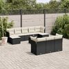 vidaXL Salon de jardin 11 pcs avec coussins noir r&eacute;sine tress&eacute;e