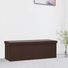 vidaXL Banc de rangement pliable Marron PVC