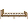 vidaXL Cadre de lit sans matelas marron miel bois massif 120x200 cm
