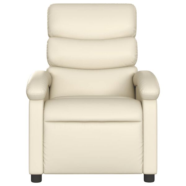 vidaXL Fauteuil inclinable Cr&egrave;me Similicuir