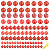 vidaXL Ensemble de boules de Noël 100 pcs 3/4/6 cm Rouge