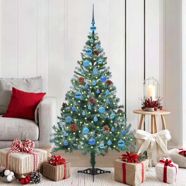 vidaXL Sapin de No&euml;l artificiel avec 150 LED Vert 150 cm PVC et Acier