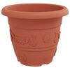 vidaXL Pot &agrave; fleurs rond 6 pcs Rouge brique &Oslash; 26 x 21,5 cm Plastique