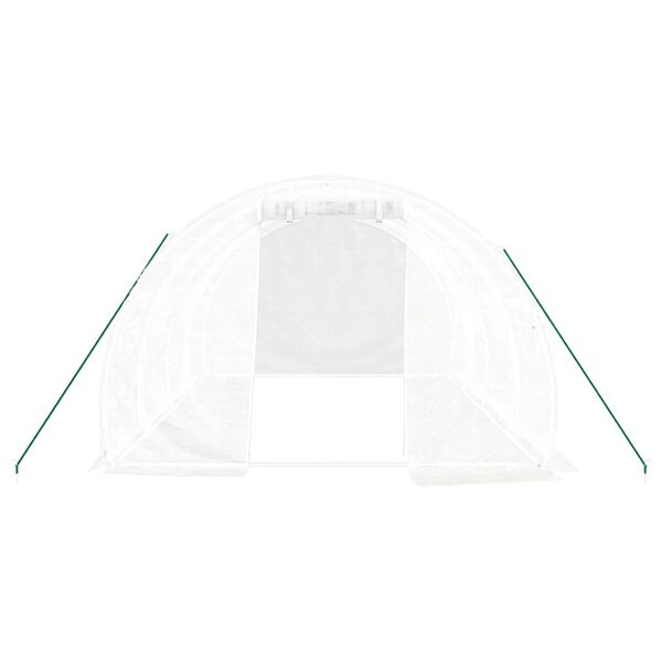 vidaXL Serre avec cadre en acier Blanc 12 m² 4x3x2 m