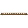 vidaXL Cadre de lit sans matelas marron miel 90x200 cm bois pin massif