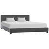 vidaXL Cadre de lit Gris Similicuir 160x200 cm