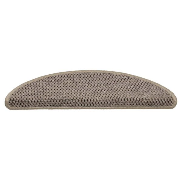 vidaXL Tapis d'escalier autocollants 15 pcs 56x17x3 cm Beige foncé