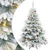 vidaXL Sapin de No&euml;l artificiel avec 150 LED Blanc 150 cm PE et PVC