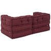vidaXL Canap&eacute; modulaire 2 pcs Marron 140 x 70 x 56 cm tissu