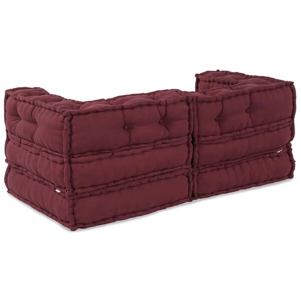 vidaXL Canap&eacute; modulaire 2 pcs Marron 140 x 70 x 56 cm tissu