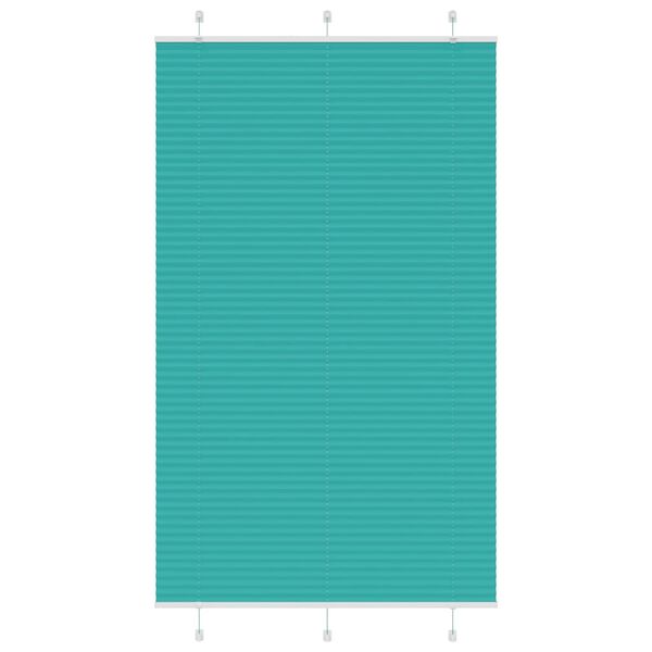vidaXL Store pliss&eacute; vert p&eacute;trole 120x200cm largeur du tissu 119,4cm