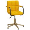 vidaXL Chaises &agrave; manger pivotantes lot de 4 jaune moutarde velours