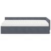 vidaXL Cadre de lit d'angle avec matelas Autre 2 pcs Gris Velours