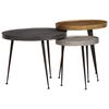 vidaXL Table basse 3 pcs en bois composite multicolore