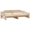 vidaXL Lit de jour et lit gigogne sans matelas 80x200 cm bois massif