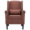 vidaXL Fauteuil marron tissu