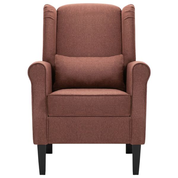 vidaXL Fauteuil marron tissu