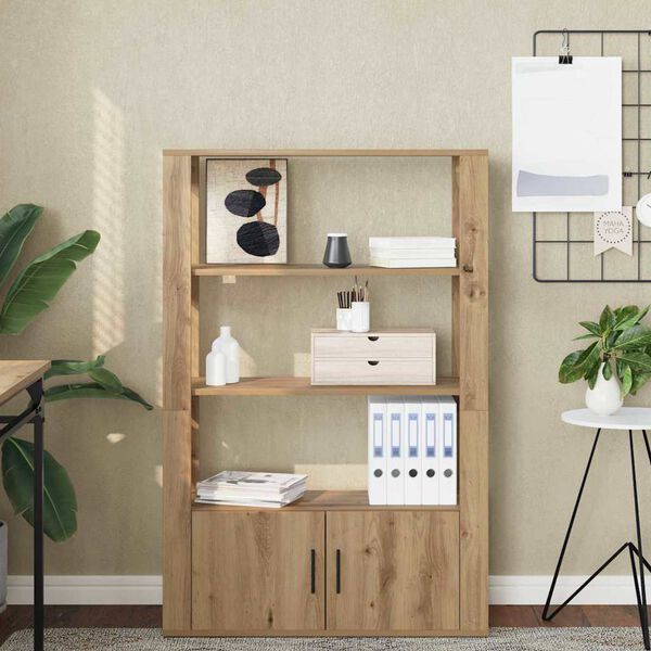 vidaXL Buffet ch&ecirc;ne artisanal 30 x 80 x 119.5 cm Bois d'ing&eacute;nierie