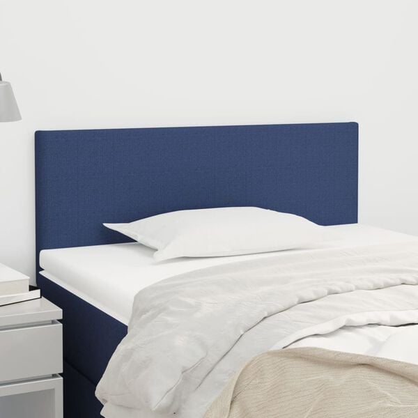 vidaXL T&ecirc;te de lit Bleu 100x5x78/88 cm Tissu