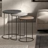 Rousseau Ensemble de tables d'appoint 3 pcs Tiziano M&eacute;tal Multicolore