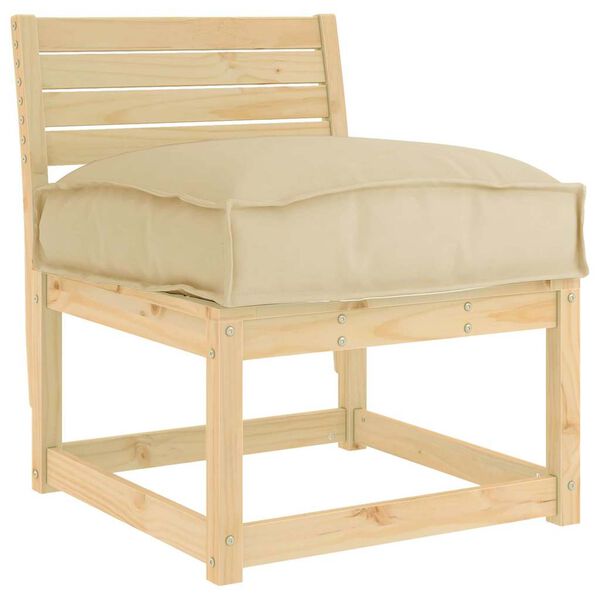 vidaXL Coussin Beige 60 x 40 x 8 cm Tissu Oxford