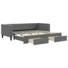 vidaXL Lit de jour avec lit gigogne et tiroirs 100x190 cm tissu