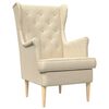 vidaXL Fauteuil Cr&egrave;me Tissu