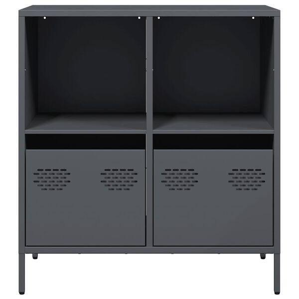 vidaXL Buffet anthracite 68x39x73,5 cm acier lamin&eacute; &agrave; froid