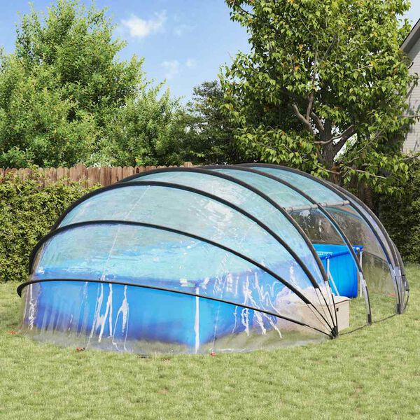vidaXL D&ocirc;me de tente de piscine Transparent 640 x 432 x 205 cm PVC
