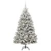 vidaXL Sapin de No&euml;l artificiel Vert et blanc 180 cm PVC et m&eacute;tal