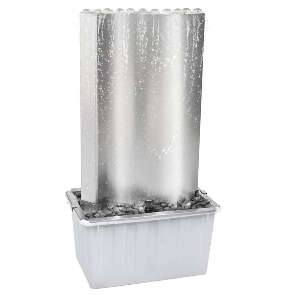 vidaXL Fontaine de jardin Argent&eacute; 60,2x37x122,1 cm Acier inoxydable